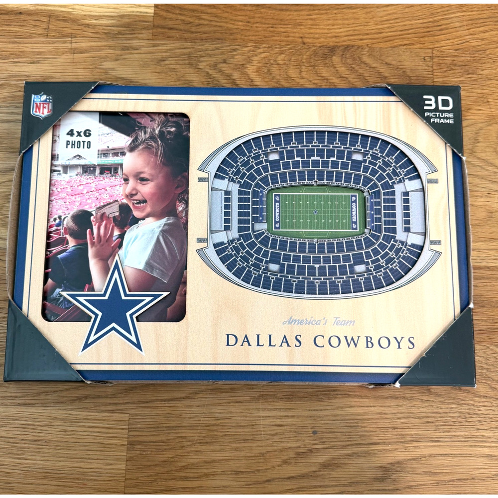Dallas Cowboys YouTheFan NFL 3-Layer 3D 4x6 Picture Frame StadiumView